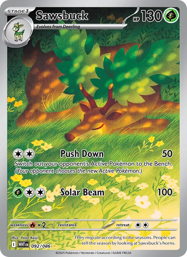 Sawsbuck - White Flare Pokemon Card