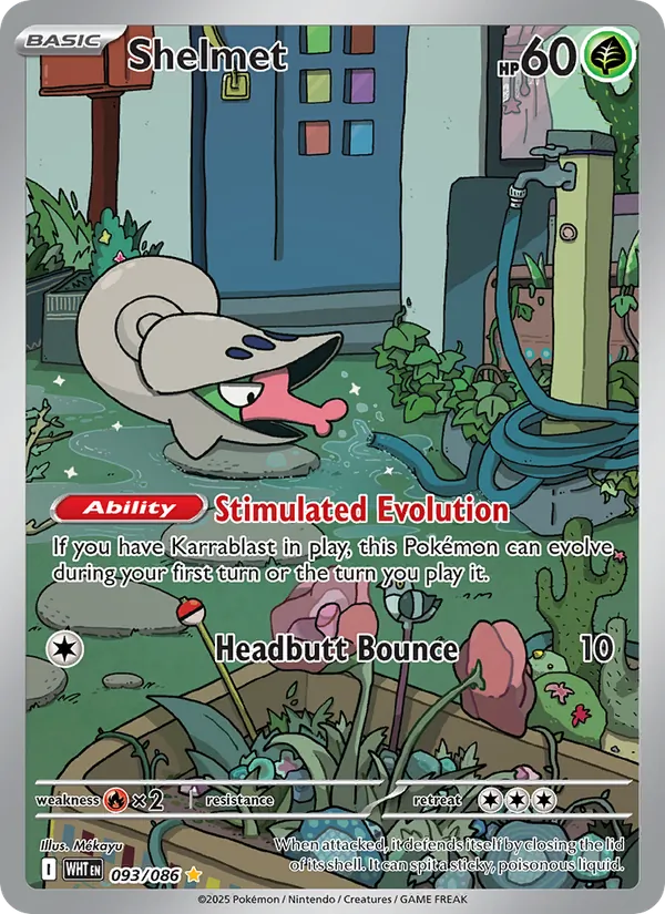 Shelmet - White Flare Pokemon Card