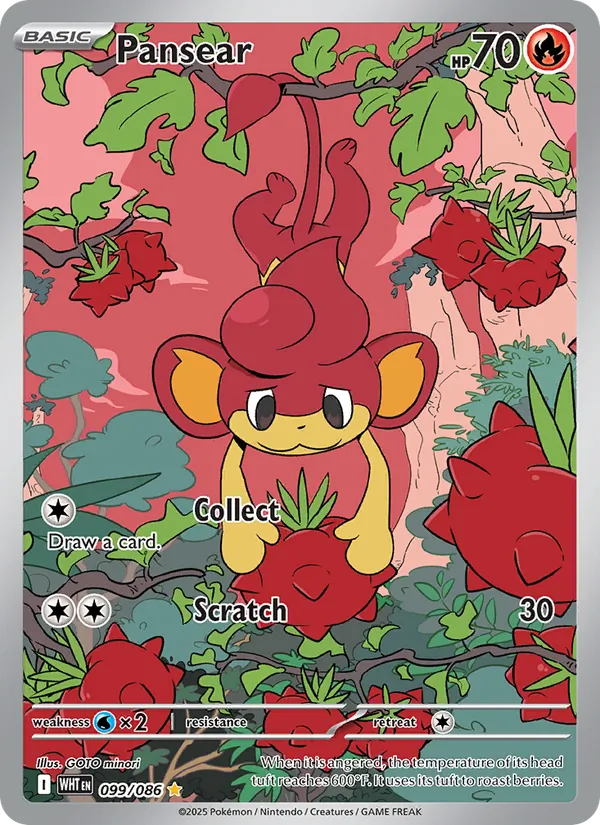 Pansear - White Flare Pokemon Card