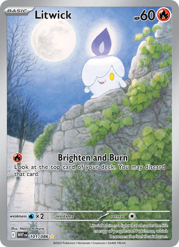 Litwick - White Flare Pokemon Card
