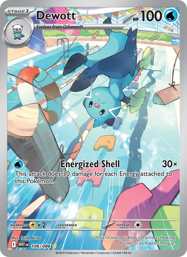 Dewott - White Flare Pokemon Card