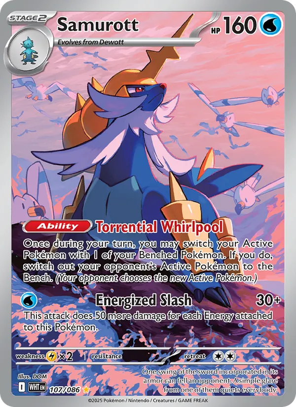 Samurott - White Flare Pokemon Card