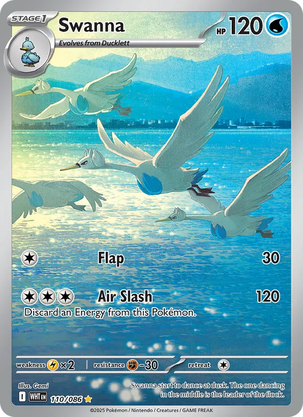 Swanna - White Flare Pokemon Card