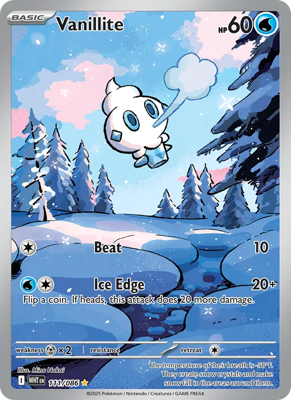 Vanillite - White Flare Pokemon Card