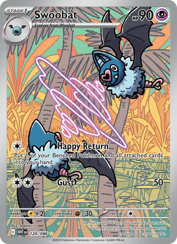 Swoobat - White Flare Pokemon Card
