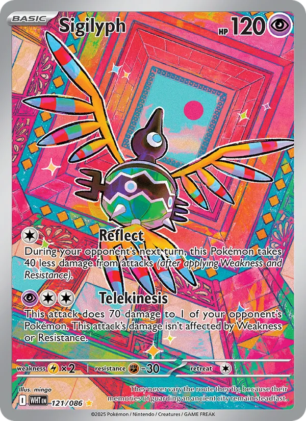 Sigilyph - White Flare Pokemon Card