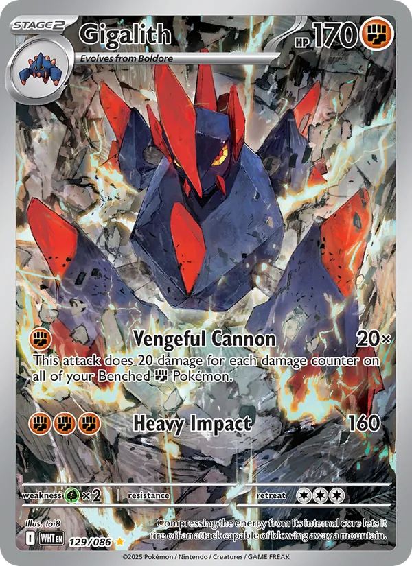 Gigalith - White Flare Pokemon Card