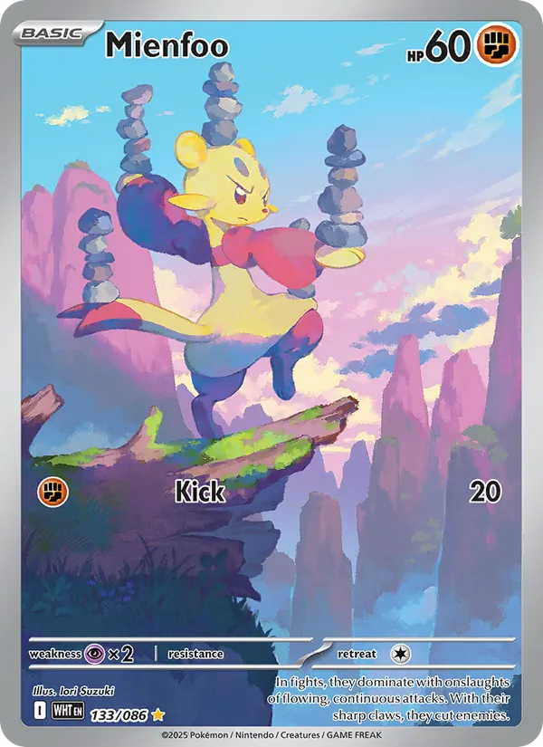 Mienfoo - White Flare Pokemon Card