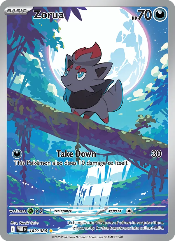 Zorua - White Flare Pokemon Card