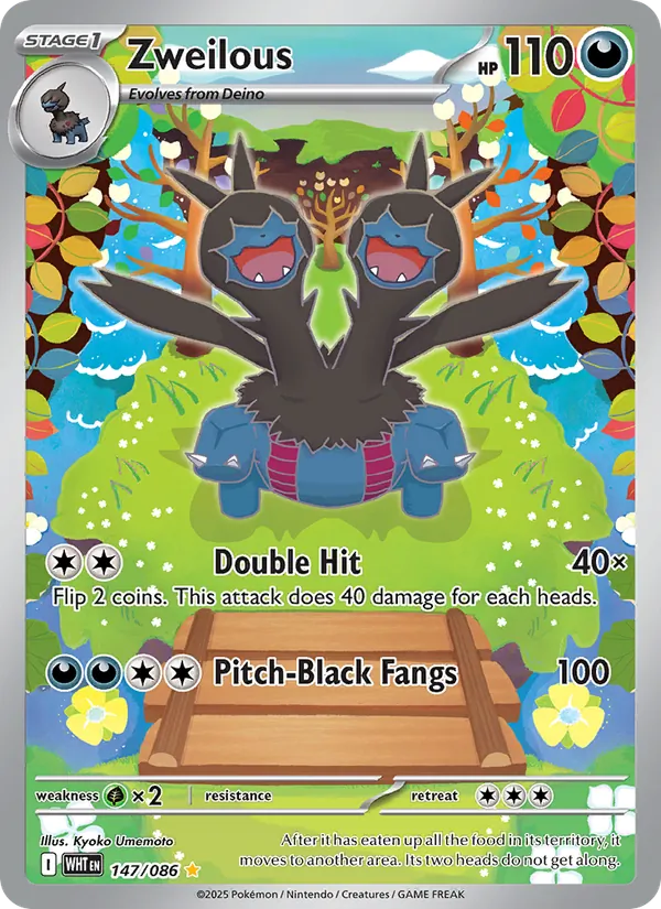 Zweilous - White Flare Pokemon Card