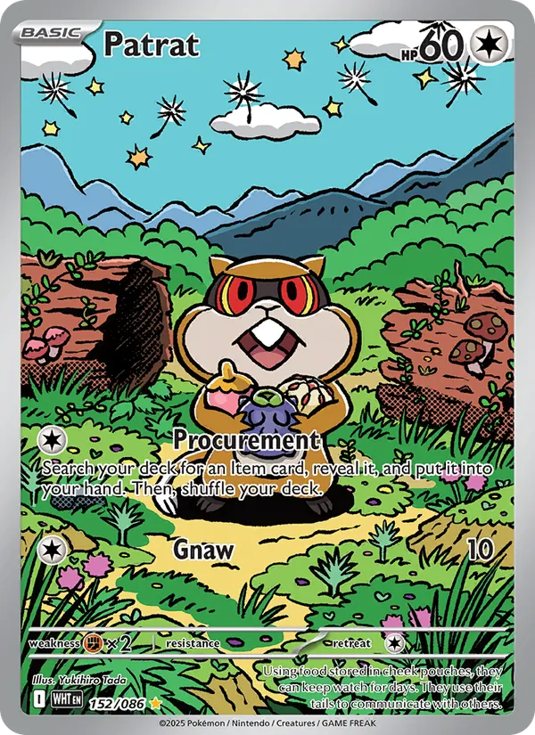 Patrat - White Flare Pokemon Card