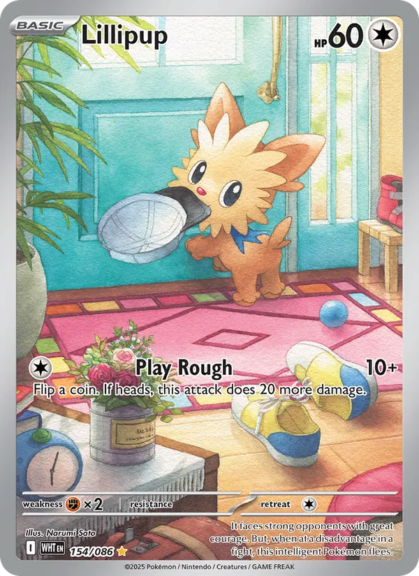 Lillipup - White Flare Pokemon Card