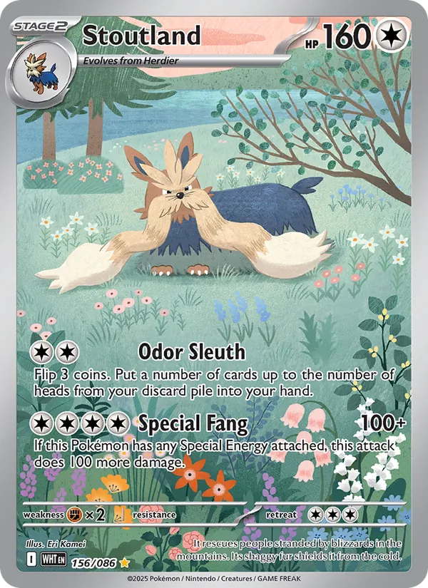 Stoutland - White Flare Pokemon Card