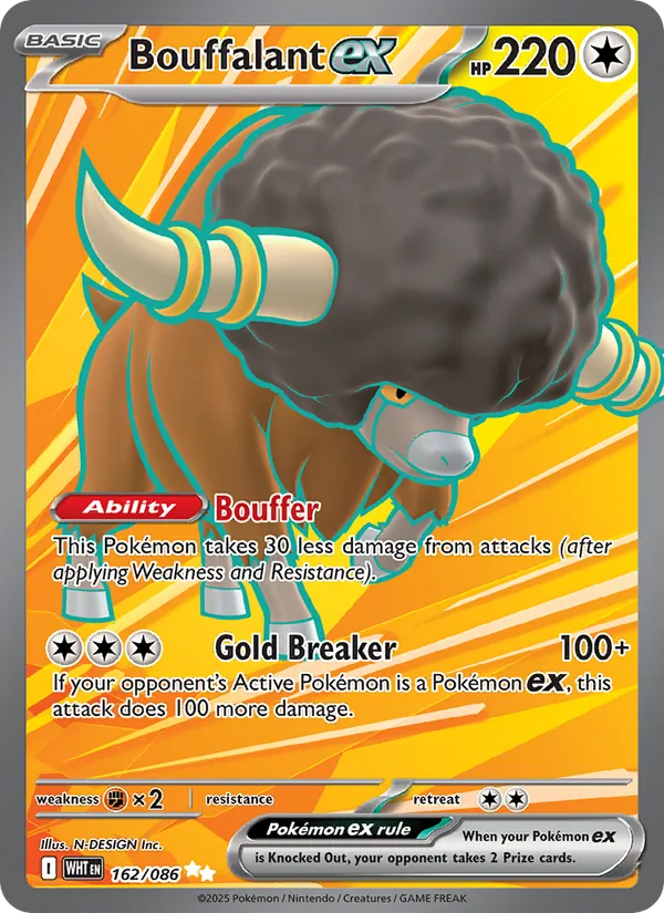 Bouffalant ex - White Flare Pokemon Card