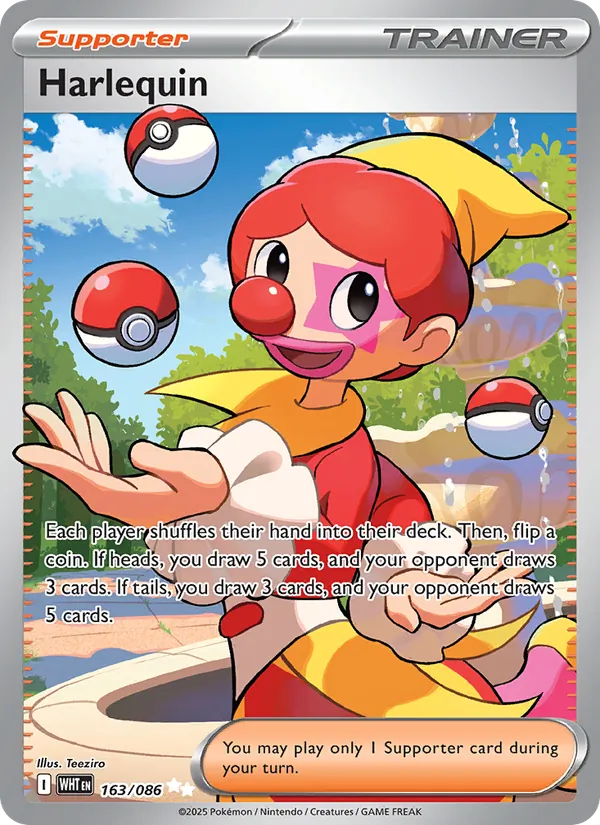 Harlequin - White Flare Pokemon Card