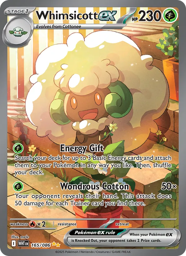 Whimsicott ex - White Flare Pokemon Card