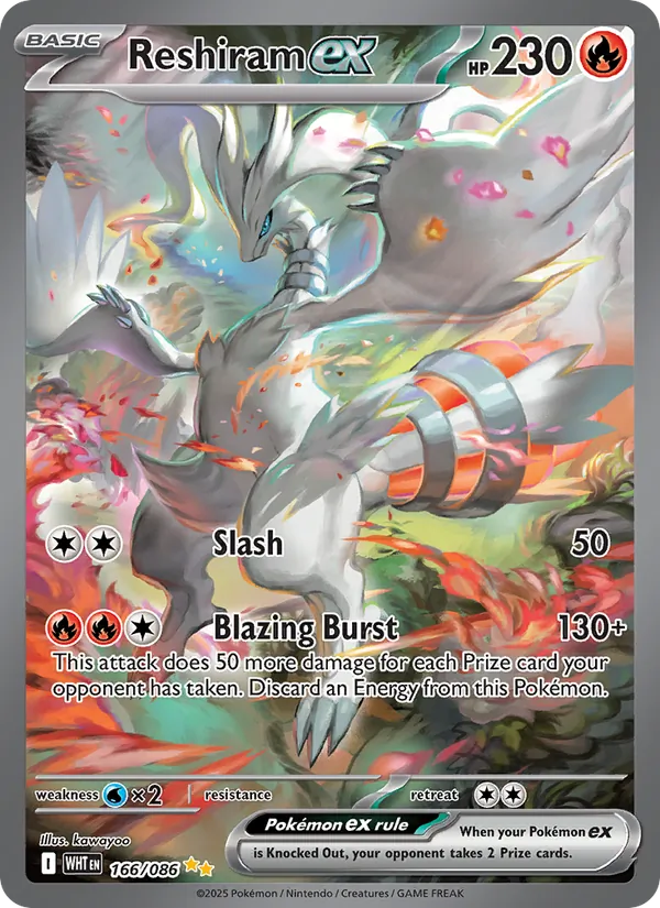 Reshiram ex - White Flare Pokemon Card