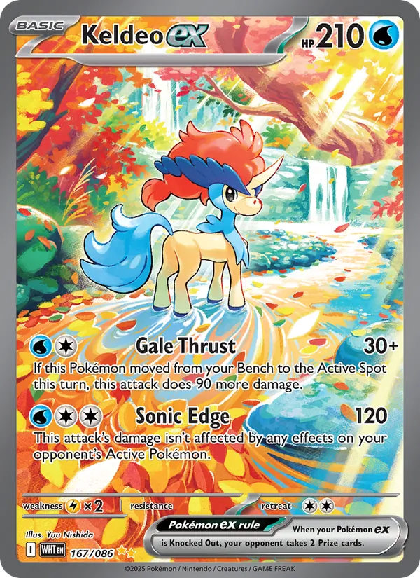 Keldeo ex - White Flare Pokemon Card