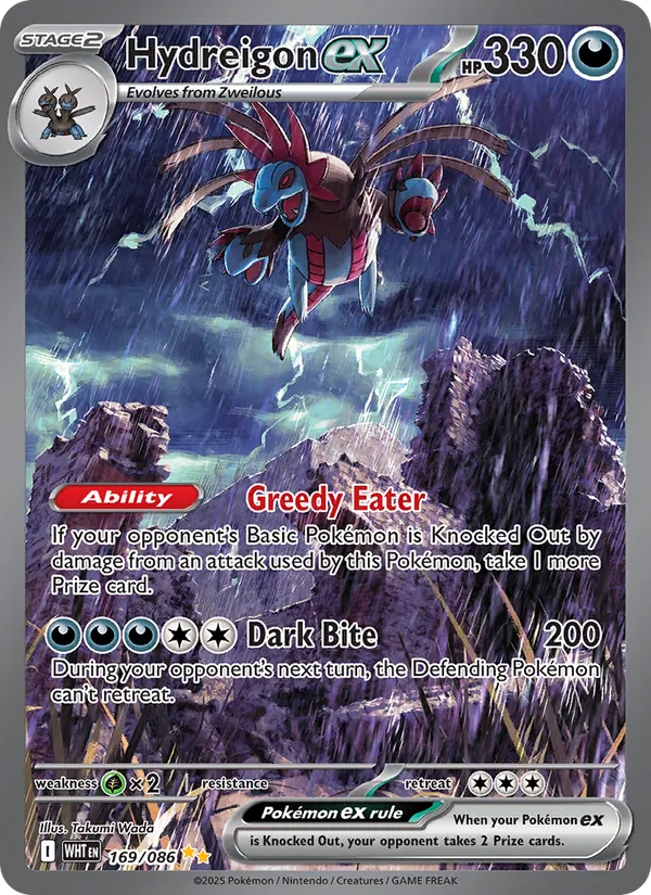 Hydreigon ex - White Flare Pokemon Card