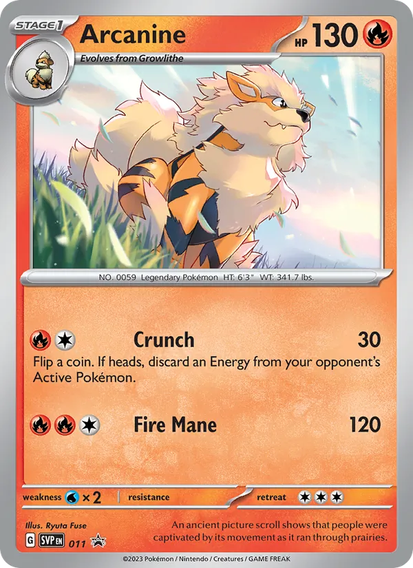 Arcanine - SVP Black Star Promos Pokemon Card