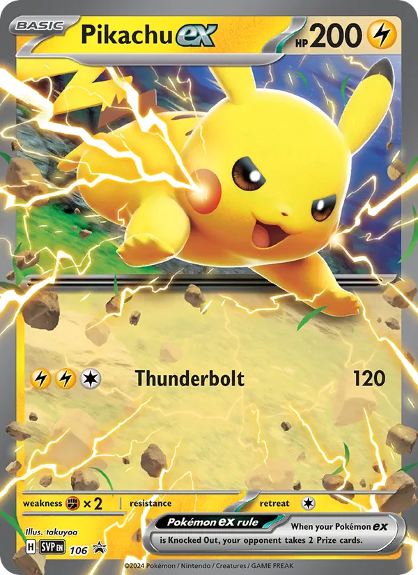 Pikachu ex - SVP Black Star Promos Pokemon Card