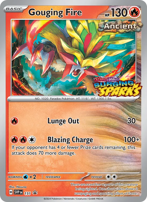 Gouging Fire - SVP Black Star Promos Pokemon Card
