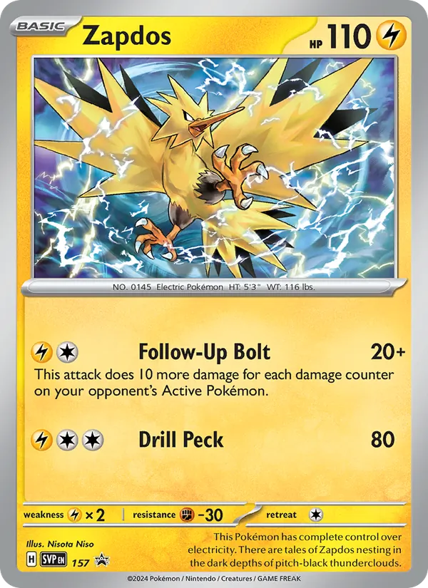 Zapdos - SVP Black Star Promos Pokemon Card