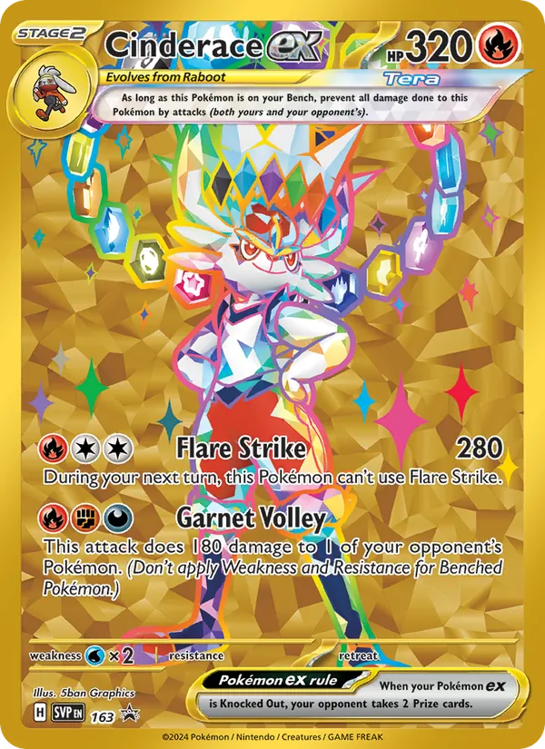 Cinderace ex - SVP Black Star Promos Pokemon Card
