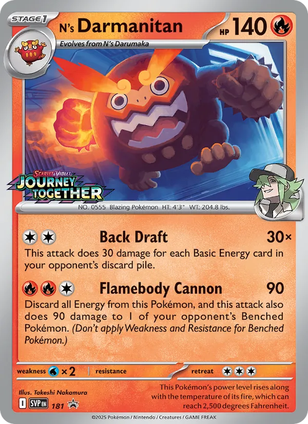 N's Darmanitan - SVP Black Star Promos Pokemon Card