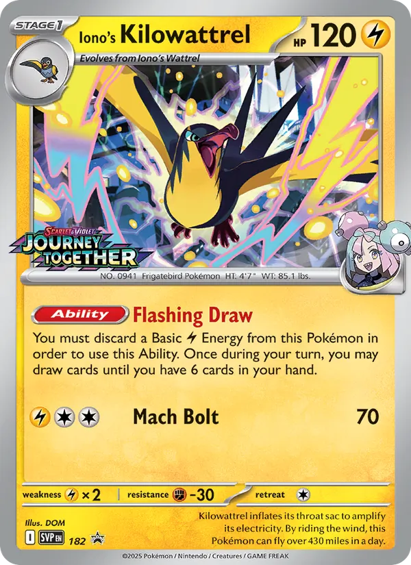 Iono's Kilowattrel - SVP Black Star Promos Pokemon Card