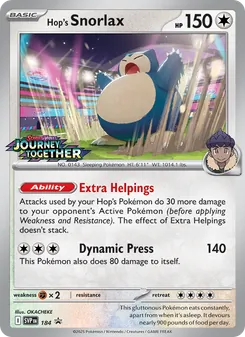 Hop's Snorlax - SVP Black Star Promos