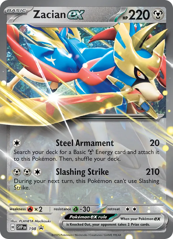 Zacian ex - SVP Black Star Promos Pokemon Card