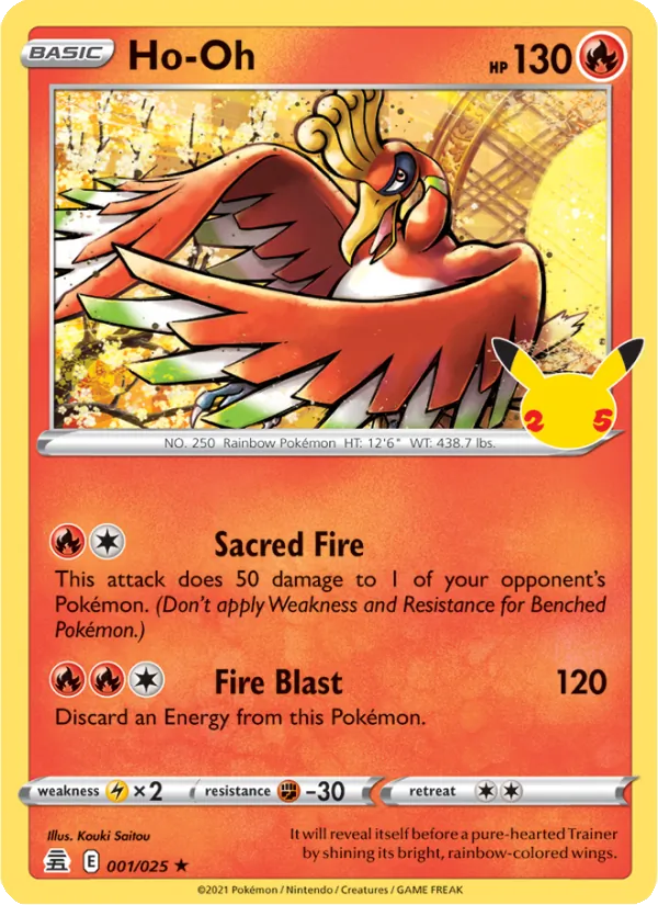 Ho-Oh - Celebrations Pokemon Card