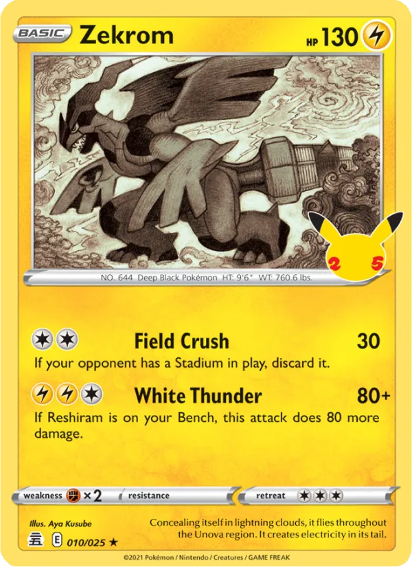 Zekrom - Celebrations Pokemon Card
