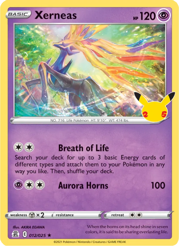 Xerneas - Celebrations Pokemon Card