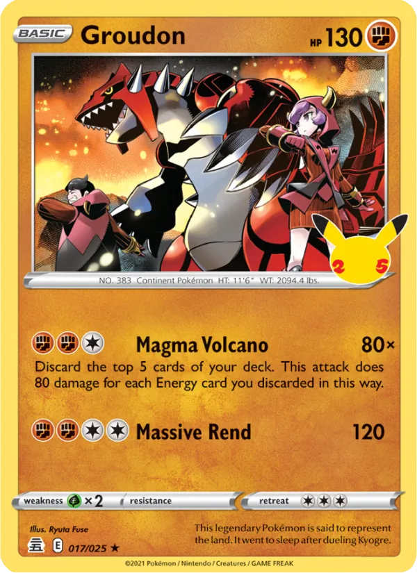 Groudon - Celebrations Pokemon Card