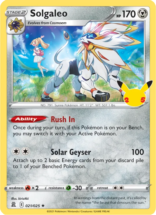 Solgaleo - Celebrations Pokemon Card