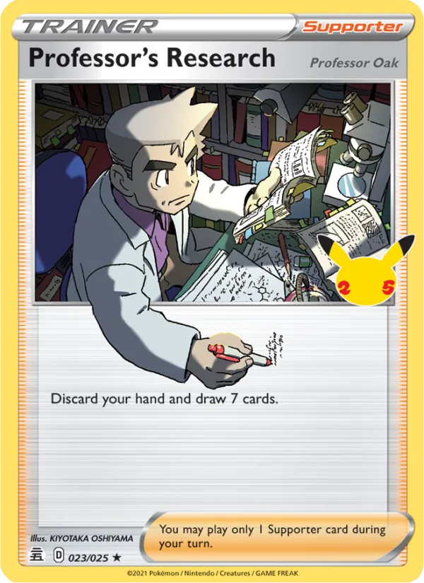 Professor's Research (Professor Oak) - Celebrations Pokemon Card