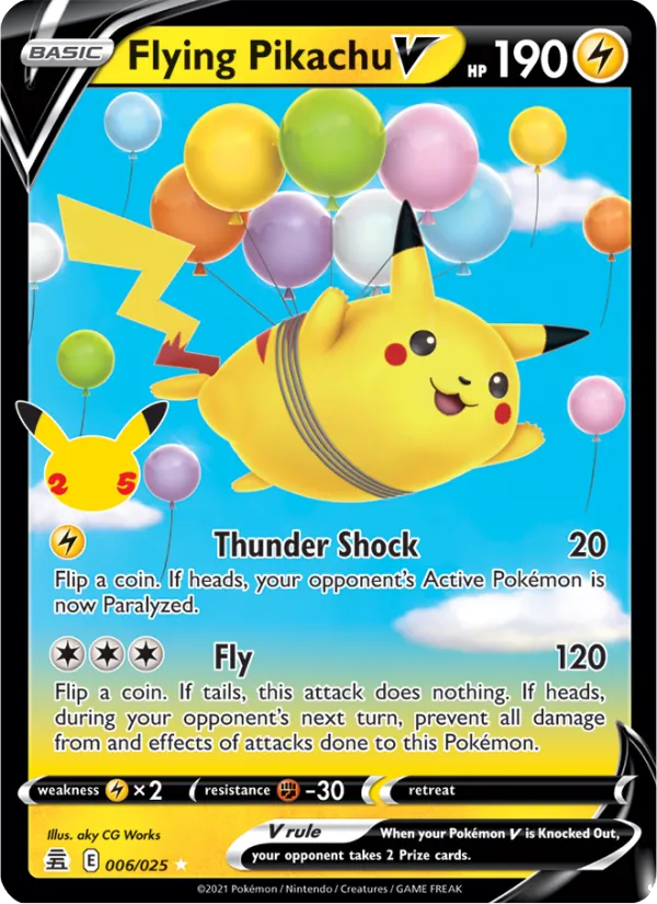 Flying Pikachu V - Celebrations Pokemon Card