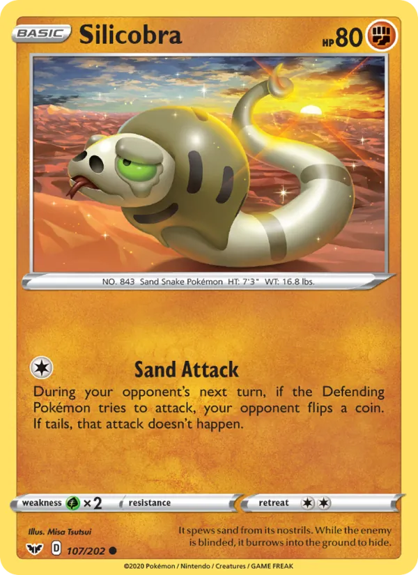 Silicobra - Sword & Shield Pokemon Card