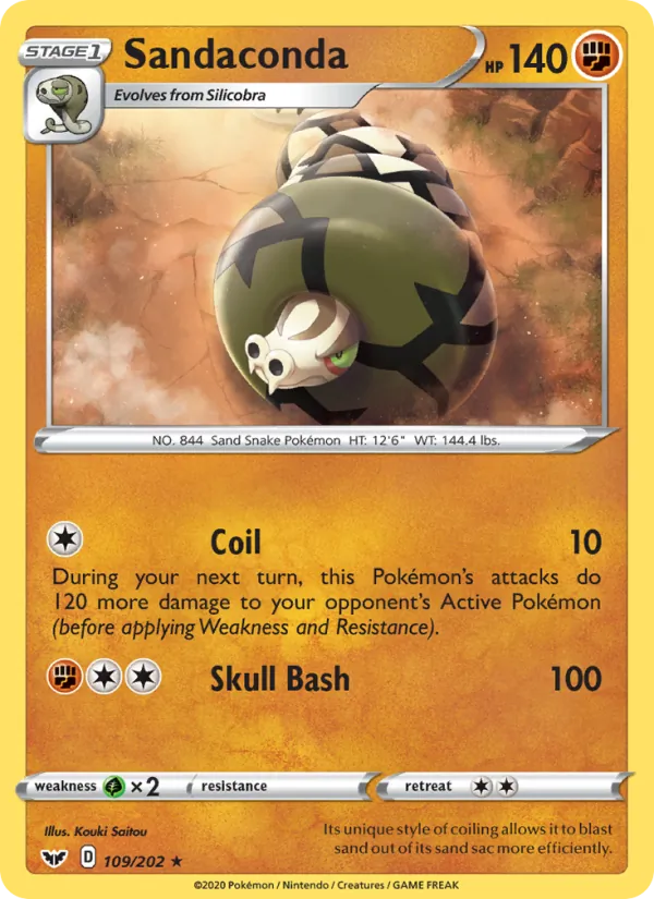 Sandaconda - Sword & Shield Pokemon Card