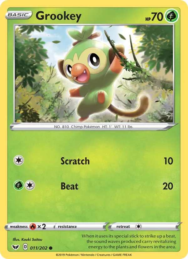 Grookey - Sword & Shield Pokemon Card
