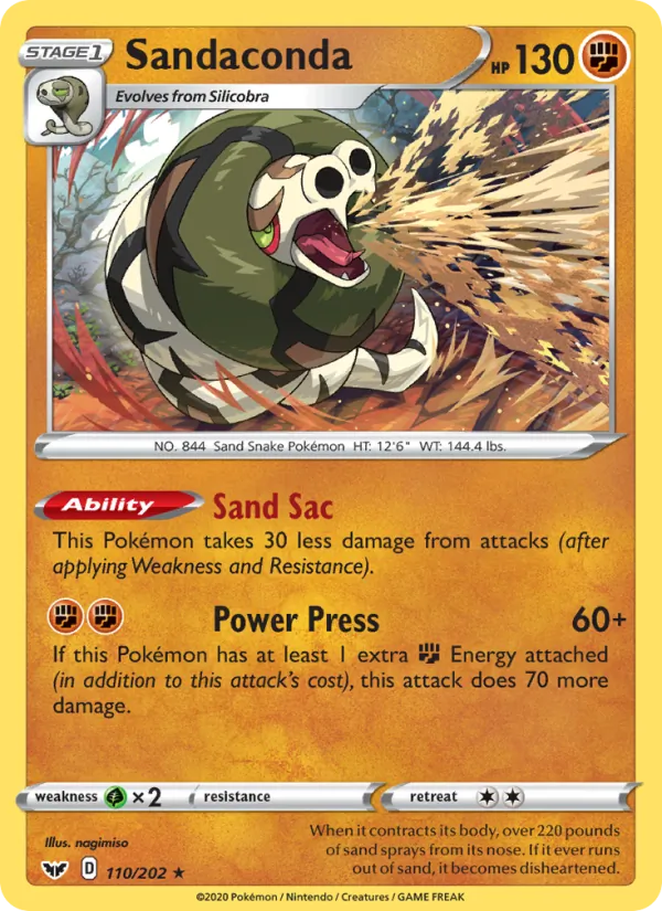 Sandaconda - Sword & Shield Pokemon Card