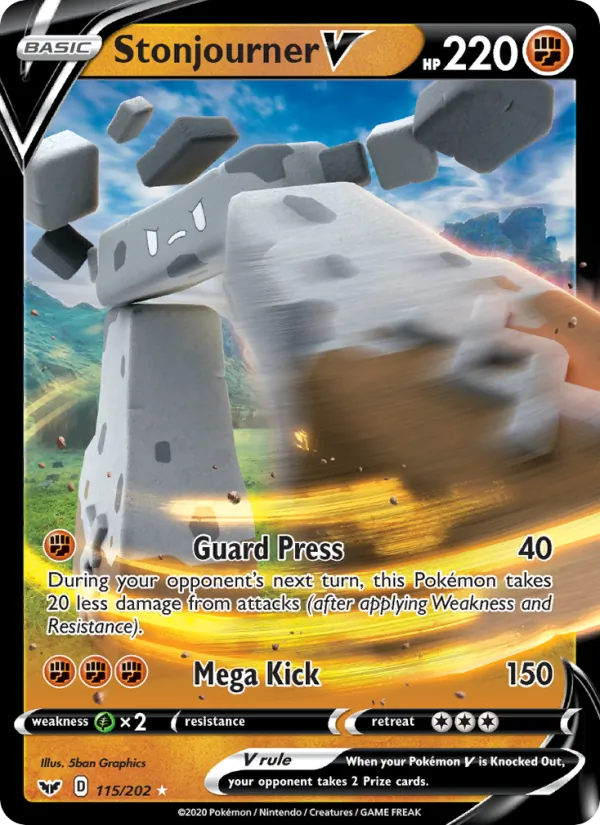 Stonjourner V - Sword & Shield Pokemon Card