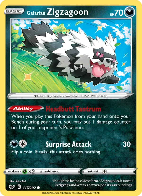 Galarian Zigzagoon - Sword & Shield Pokemon Card