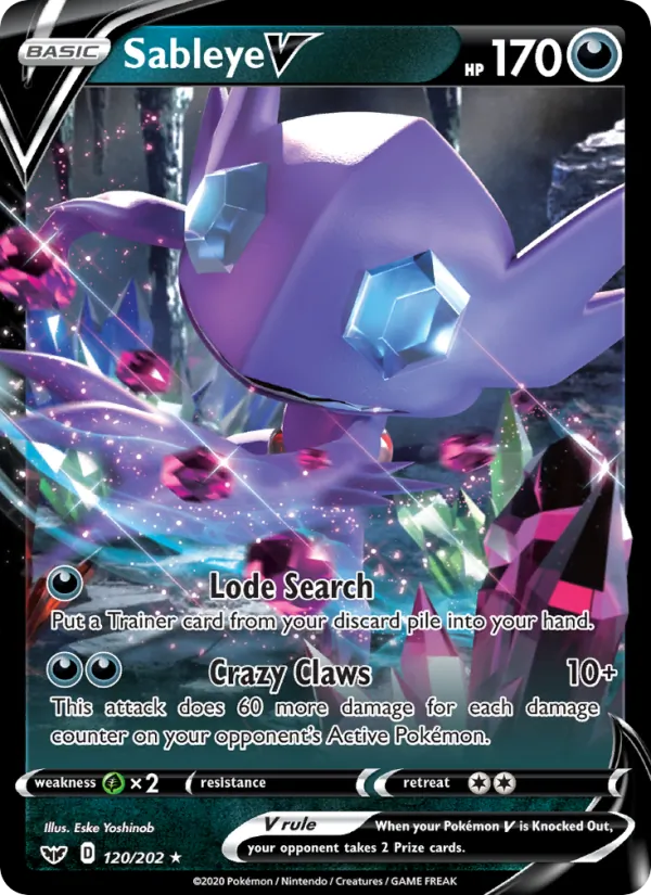 Sableye V - Sword & Shield Pokemon Card