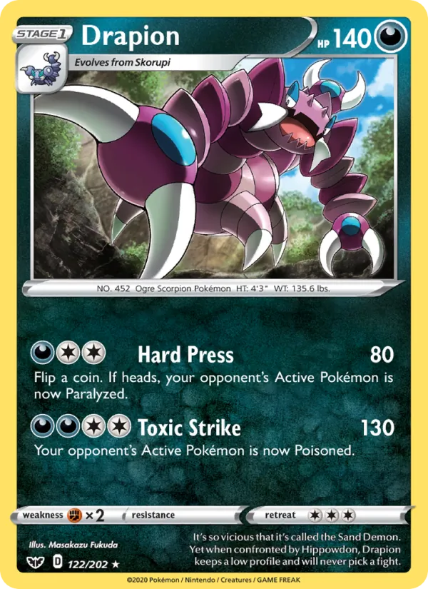 Drapion - Sword & Shield Pokemon Card