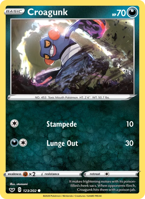 Croagunk - Sword & Shield Pokemon Card