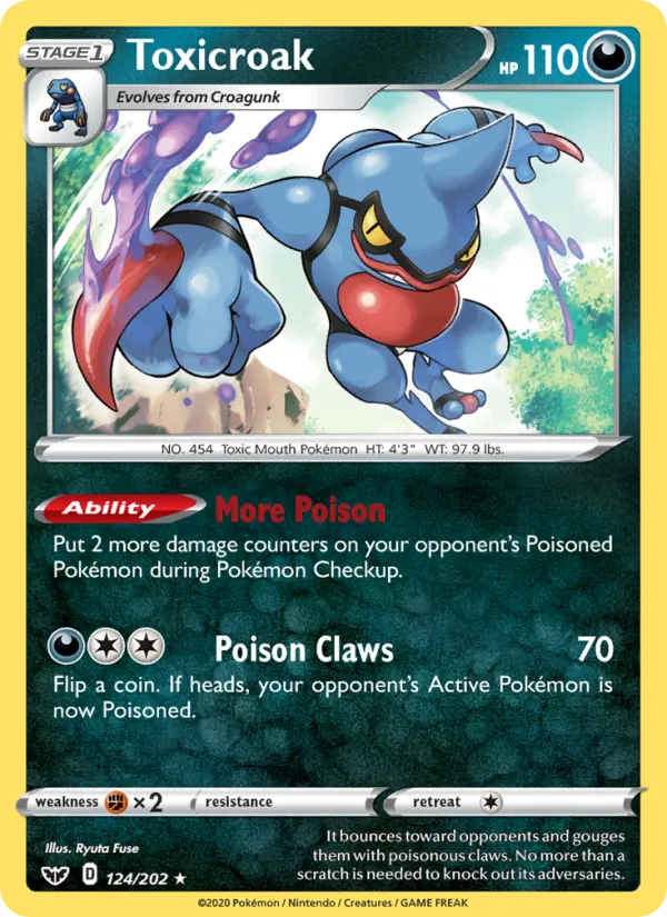 Toxicroak - Sword & Shield Pokemon Card