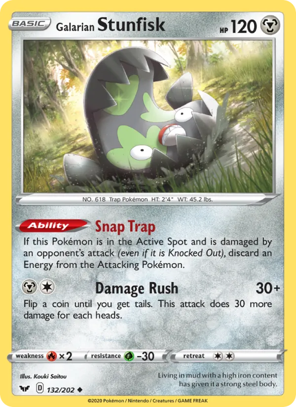 Galarian Stunfisk - Sword & Shield Pokemon Card